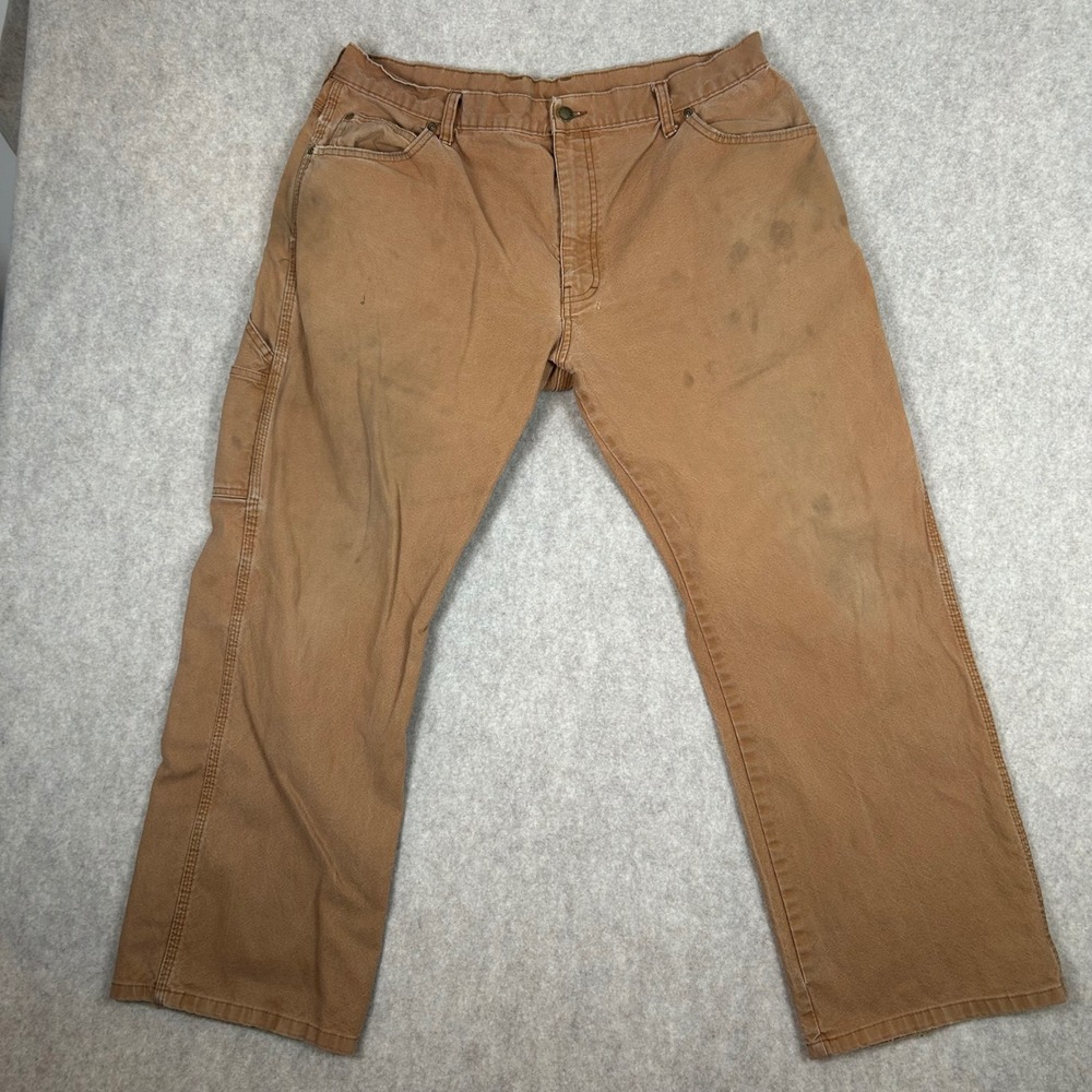 Dickies Carpenter Pants‎ Mens 36x30 Brown Duck Canvas Utility Workwear Stretch